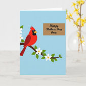 Floral Branch Mothers Day Message Card カード (黄色い花)