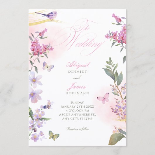 Floral branch wedding  招待状 (正面)