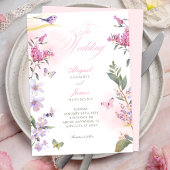 Floral branch wedding  招待状