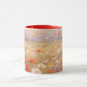 Floral Breeze - Pastel Painting Style Art マグカップ (中央)