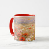 Floral Breeze - Pastel Painting Style Art マグカップ (正面左)