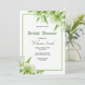 Floral Bridal Shower Invitation Card Template 招待状 (スタンド正面)