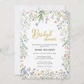 Floral Bridal Shower invitation, Garden Wildflower 招待状 (正面)