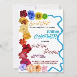 Floral Bridal Shower Invitation, Wildflower Bridal 招待状