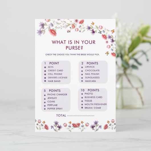 Floral Bridal Shower Purse Game New Chapter Theme (スタンド正面)