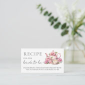 Floral Bridal Shower Recipe エンクロージャーカード (スタンド正面)