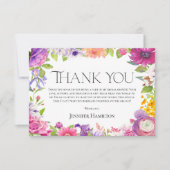 Floral Bridal Shower Thank you Card 招待状 (正面)