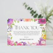 Floral Bridal Shower Thank you Card 招待状 (スタンド正面)