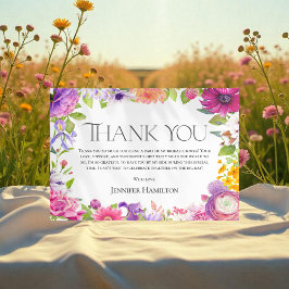 Floral Bridal Shower Thank you Card 招待状
