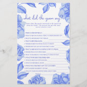 Floral Bridal shower What did the groom say  (正面)