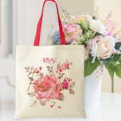 Floral Bride Bag - Elegant Pink Design トートバッグ