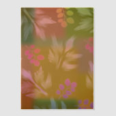 Floral Brown ベラム紙招待状 (正面)