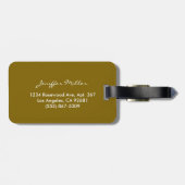 Floral Bull Skull Watercolor Art ラゲッジタグ (裏面横)