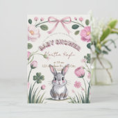 Floral Bunny Baby Shower Invitation 招待状 (スタンド正面)