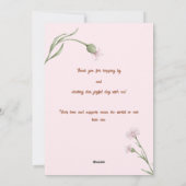 Floral Bunny Baby Shower Invitation 招待状 (裏面)