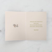 Floral Bunny Happy Easter Family Photo Card カード (内部)