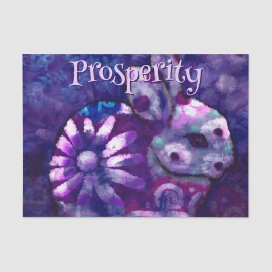 Floral Bunny Rabbit Personalized Decoupage 薄葉紙 (正面)