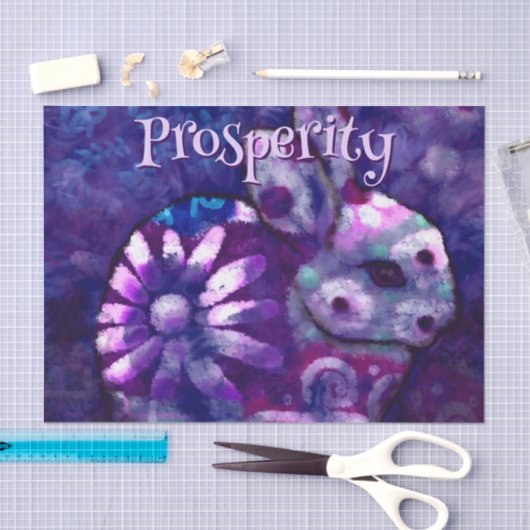 Floral Bunny Rabbit Personalized Decoupage 薄葉紙 (クラフト)