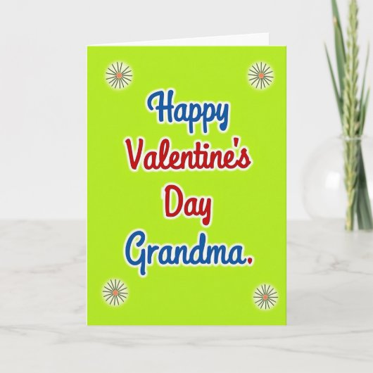 Floral Burst Grandma Card カード (正面)