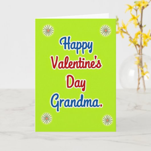 Floral Burst Grandma Card カード (黄色い花)