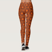 Floral Burst Orange Women's Leggings レギンス (裏面)