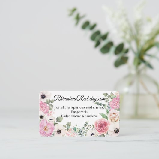 Floral Business card 名刺 (スタンド正面)