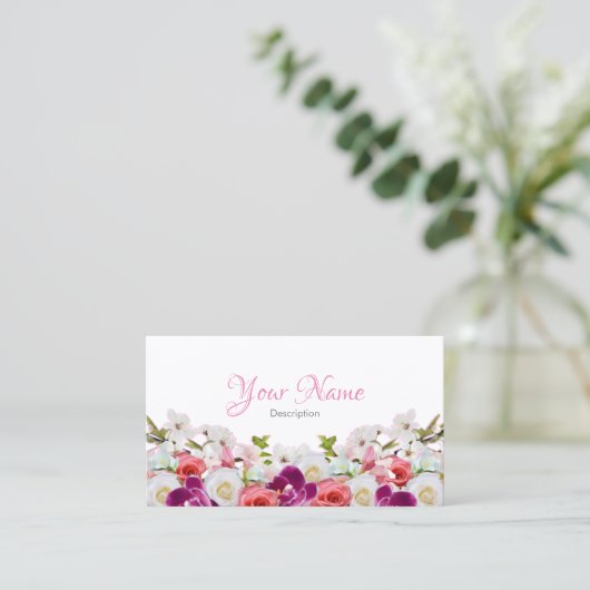 Floral Business Card - II 名刺 (スタンド正面)