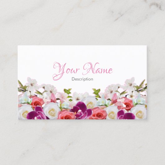 Floral Business Card - II 名刺 (正面)