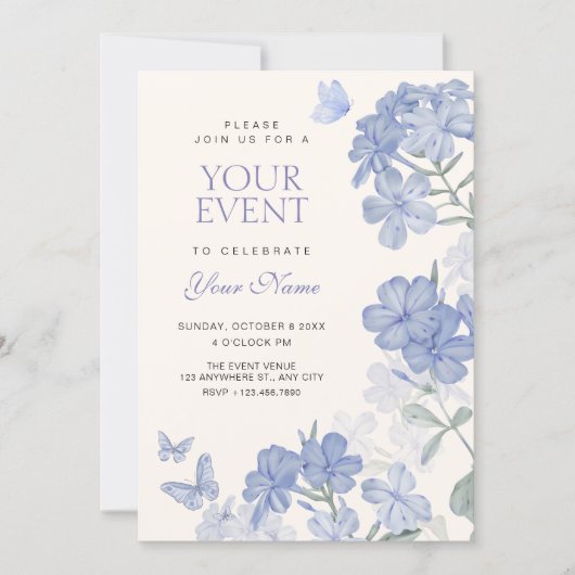 Floral butterflies 招待状 (正面)
