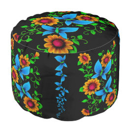 Floral & Butterfly プーフ