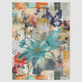 Floral & Butterfly Abstract Art College Decoupage 薄葉紙 (正面)