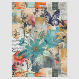 Floral & Butterfly Abstract Art College Decoupage 薄葉紙