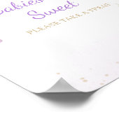 Floral Butterfly Baby Shower Babies are Sweet Sign ポスター (角)