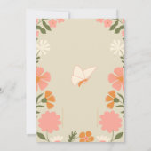 Floral Butterfly Baby Shower Invitation (裏面)