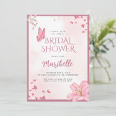 Floral Butterfly Bridal Shower Invitation 招待状 (スタンド正面)