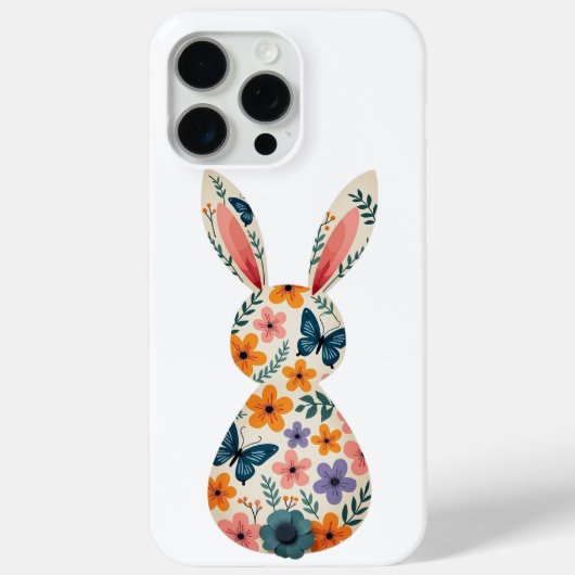 Floral Butterfly Bunny Phone Case  Case-Mate iPhoneケース (裏面)