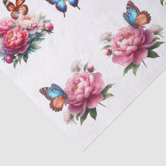 Floral Butterfly Clip-Art Illustration Decoupage 薄葉紙 (詳細)