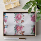 Floral Butterfly Clip-Art Illustration Decoupage 薄葉紙 (ギフト)