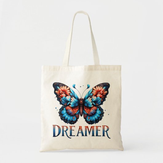 Floral Butterfly Dreamer Tote Bag トートバッグ (正面)