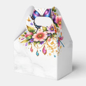 Floral Butterfly Gift Box – Custom Name & Message フェイバーボックス (裏面サイド)