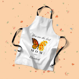 Floral Butterfly Mother's Day Personalized Apron エプロン