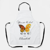 Floral Butterfly Mother's Day Personalized Apron エプロン (正面)