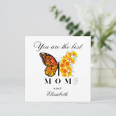 Floral Butterfly Mother's Day Personalized Card 招待状 (スタンド正面)
