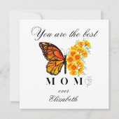 Floral Butterfly Mother's Day Personalized Card 招待状 (正面)
