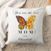 Floral Butterfly Mother's Day Personalized Pillow クッション (ブランケット)