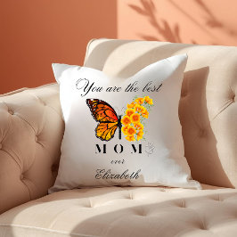 Floral Butterfly Mother's Day Personalized Pillow クッション