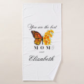 Floral Butterfly Personalized Bath Towel バスタオル (バスタオル)