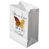 Floral Butterfly Personalized Gift Bag ミディアムペーパーバッグ (正面アングル)