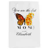 Floral Butterfly Personalized Gift Bag ミディアムペーパーバッグ (正面)