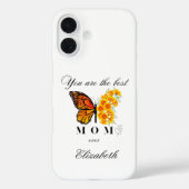 Floral Butterfly Personalized iPhone 16 case Case-Mate iPhoneケース (裏面)